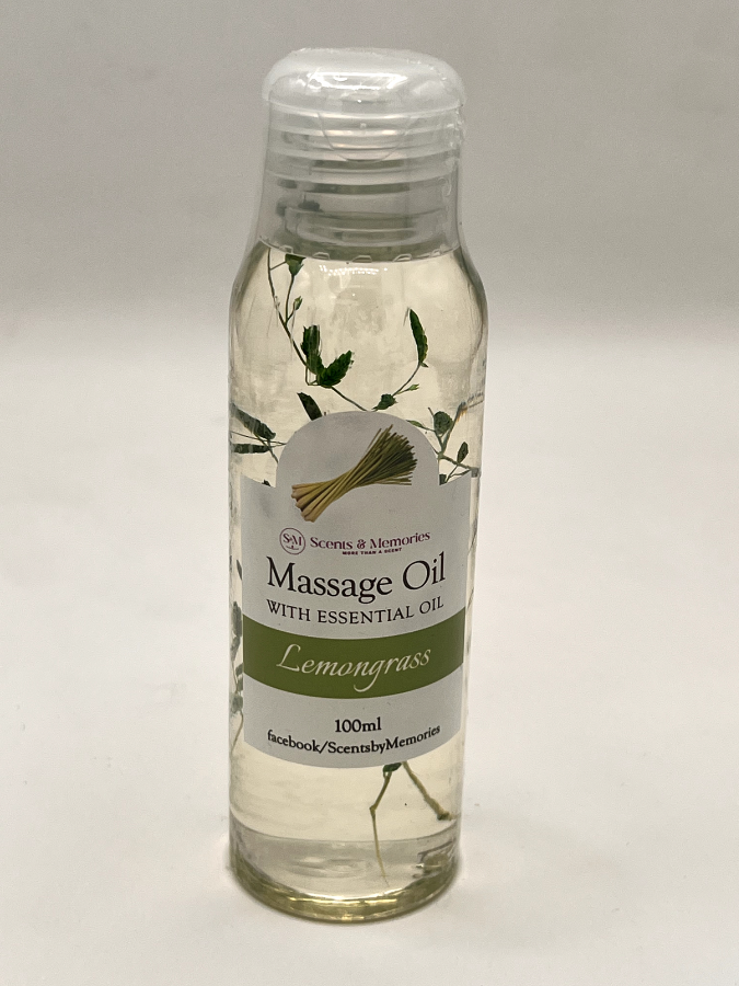 Scent & Memories Massage Oil with Essential Oil- Lemongrass