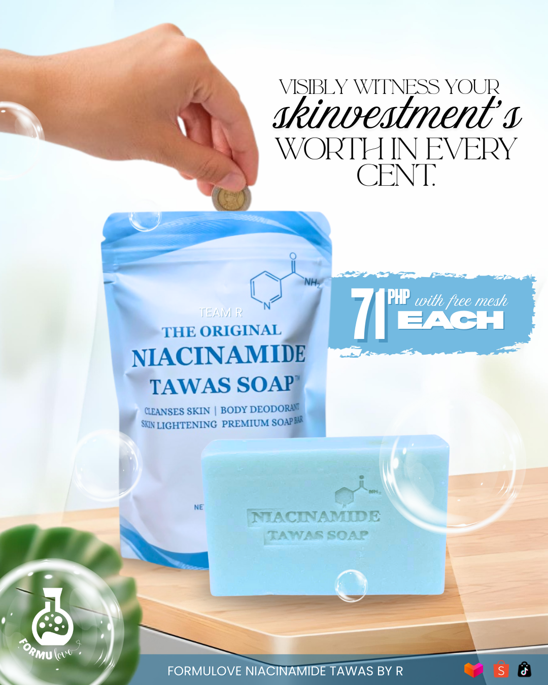 100G NIACINAMIDE TAWAS SOAP