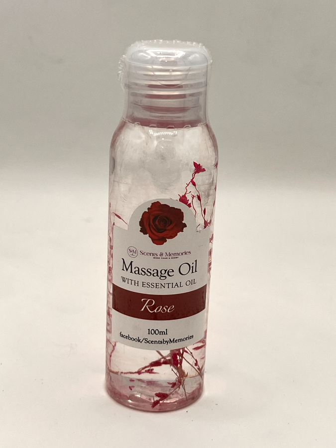 Scent & Memories Massage Oil with Essential Oil- Rose